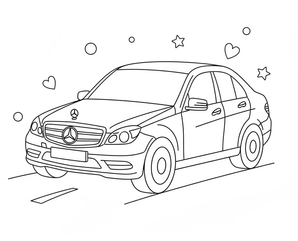 Auto Mercedes carina da colorare