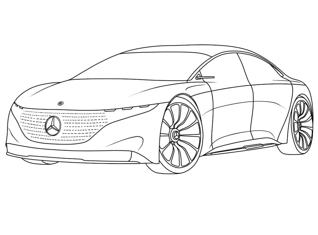 Auto Mercedes fantastica da colorare