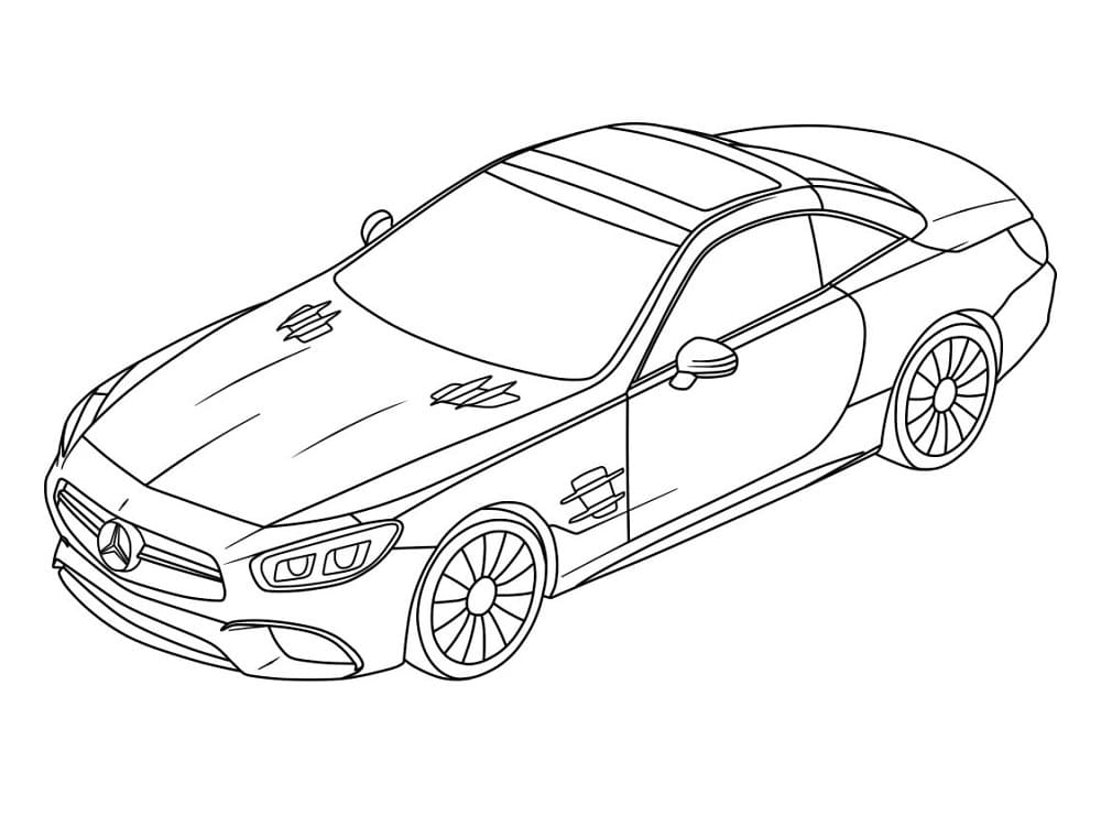 Auto Mercedes straordinaria da colorare
