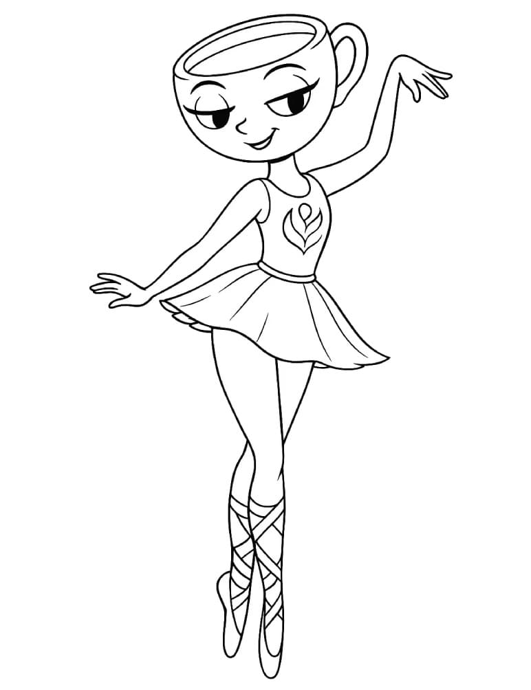 Ballerina Cappuccina 1 da colorare