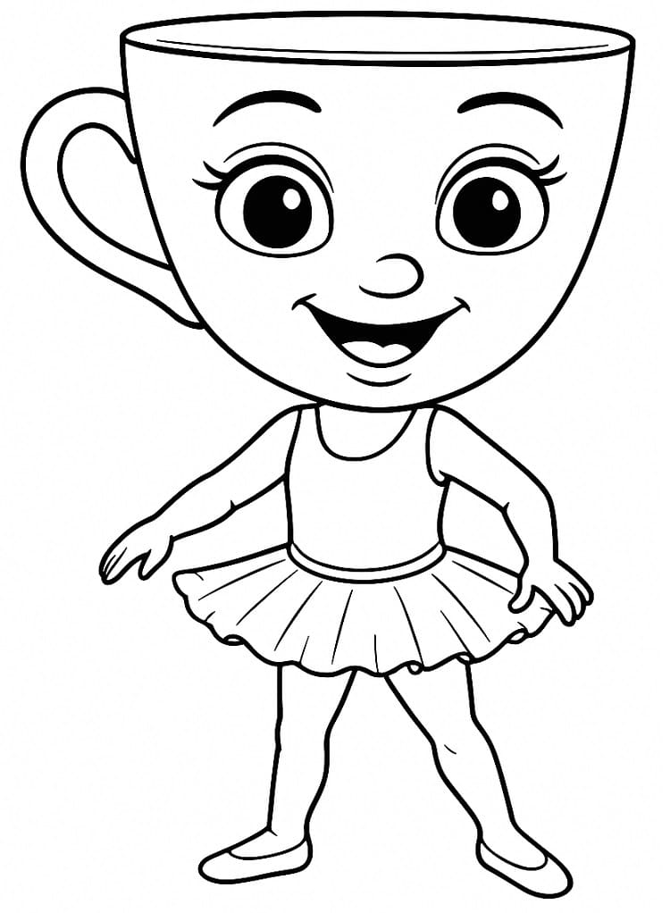 Ballerina Cappuccina carina da colorare