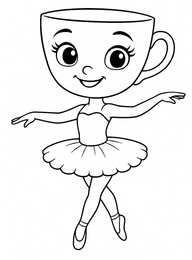 Ballerina Cappuccina graziosa da colorare