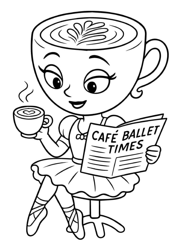 Ballerina Cappuccina in versione stampabile da colorare