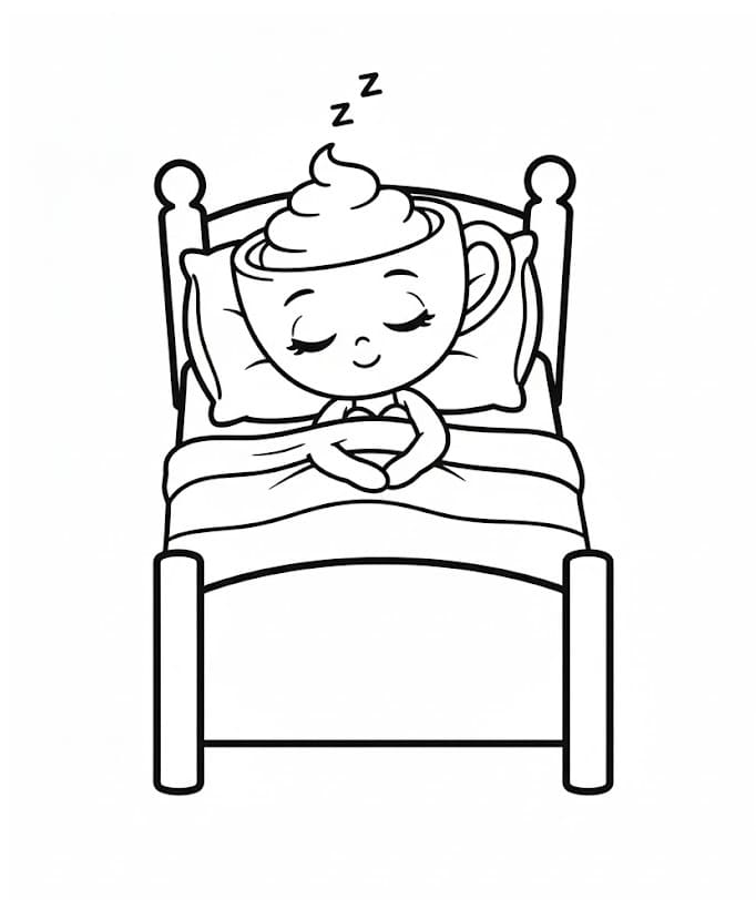 Ballerina Cappuccina per bambini di 2 anni da colorare