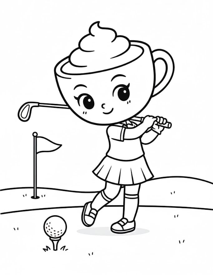 Ballerina Cappuccina per bambini di 4 anni da colorare