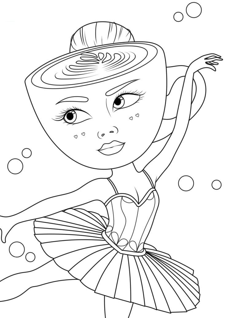 Ballerina Cappuccina senza costo da colorare