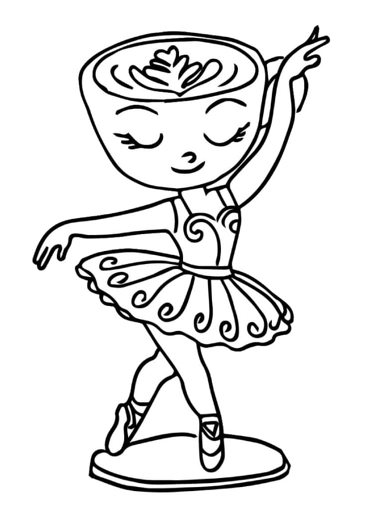 Ballerina Cappuccina stampabile gratis da colorare