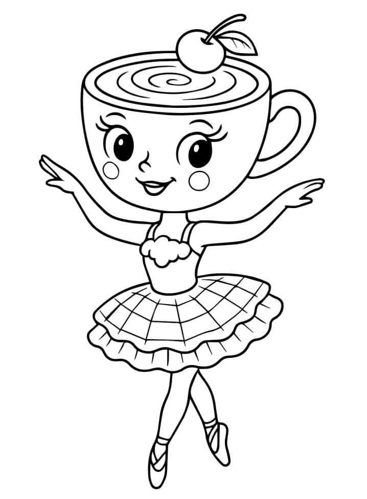Ballerina Cappuccina stampabile gratuita da colorare