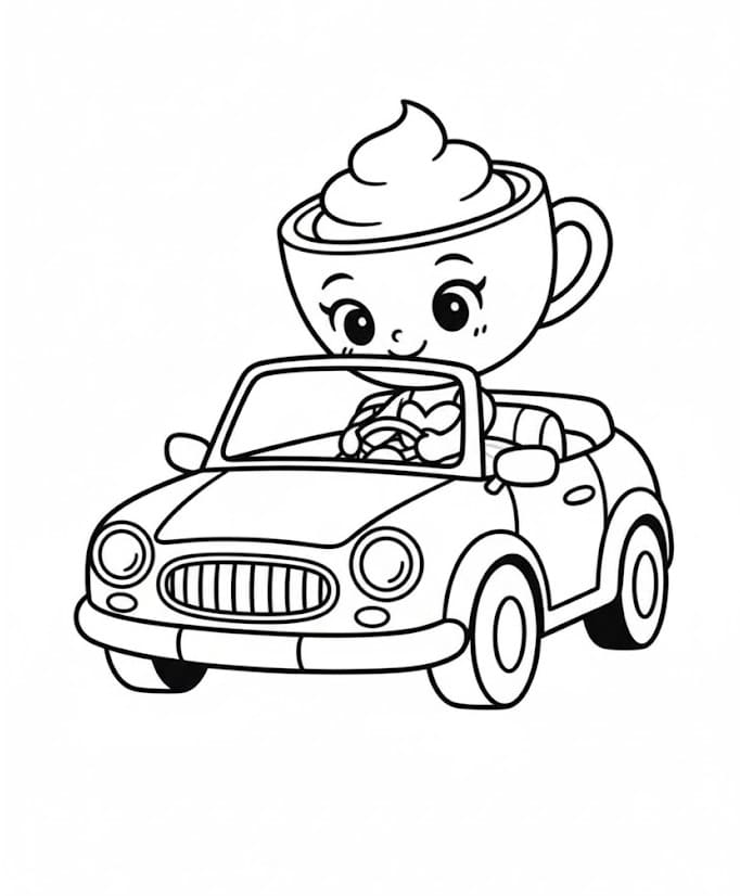 Ballerina Cappuccina stampabile per bambini da colorare