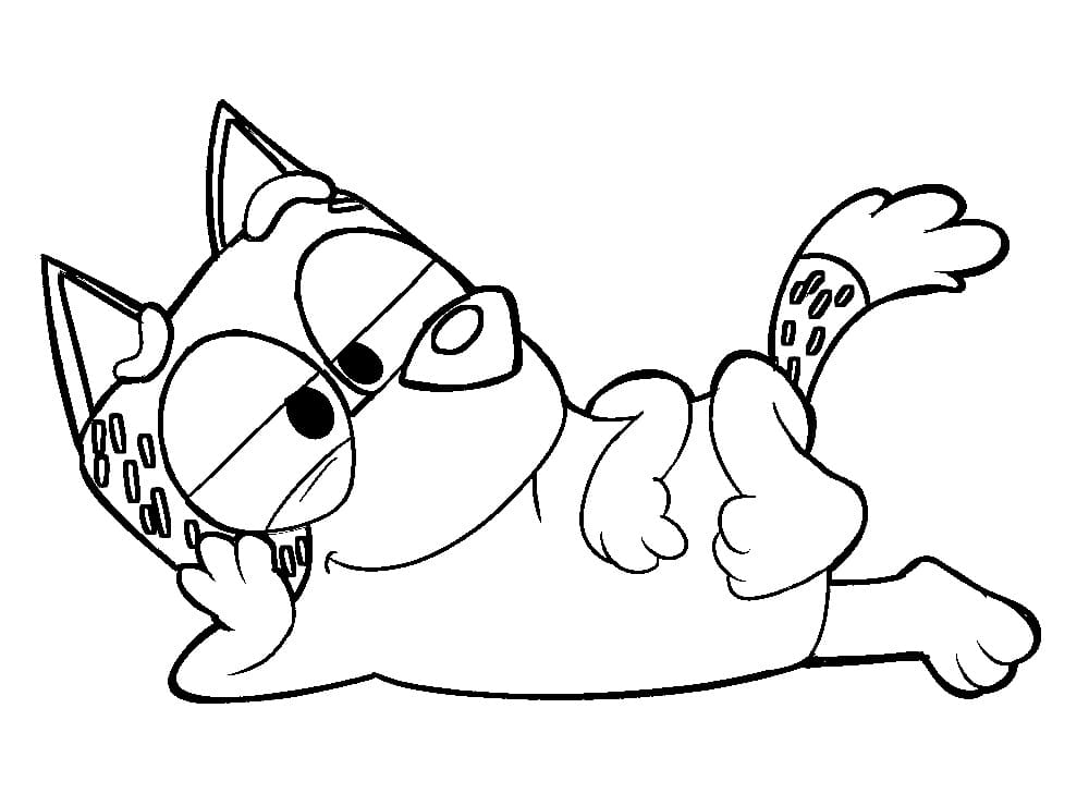 Bandit di Bluey da colorare