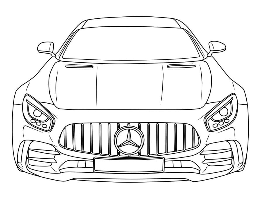 Bella Mercedes da colorare