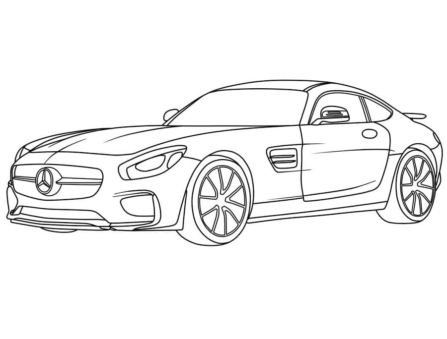 Bella auto Mercedes da colorare