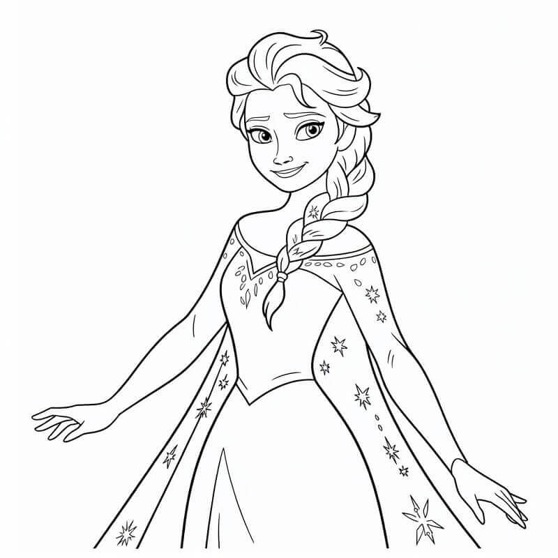 Elsa da colorare