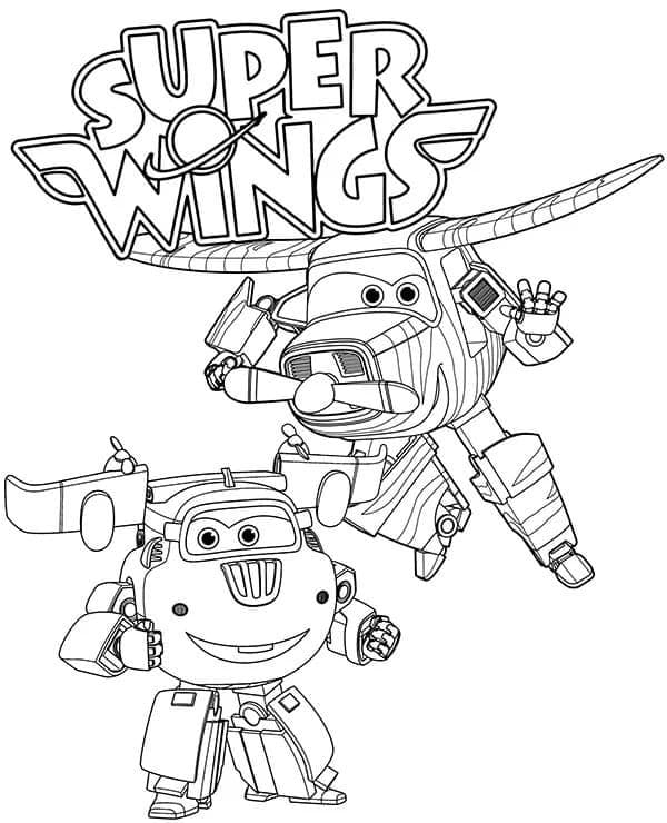 Bello e Donnie di Super Wings da colorare