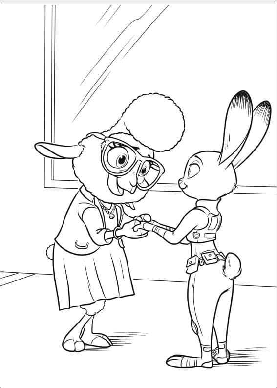 Bellwether e Judy Hopps da colorare