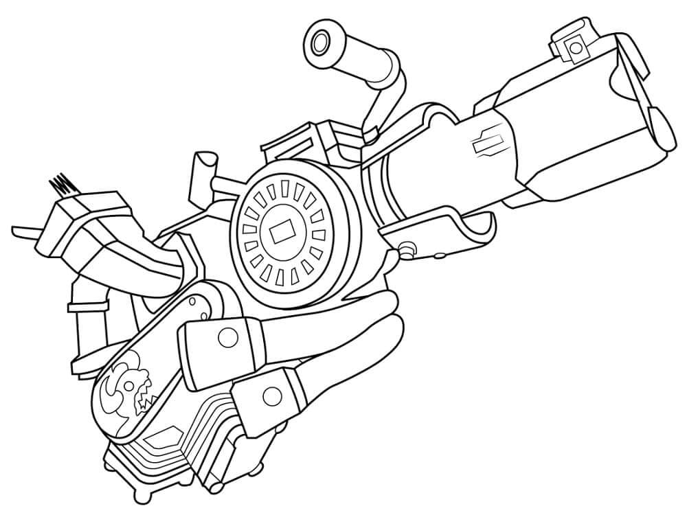 Blaster Fortnite alla Moda da colorare