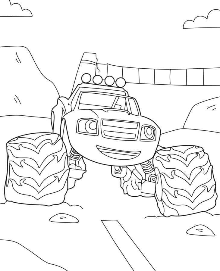 Blaze e le Mega Macchine (5) da colorare