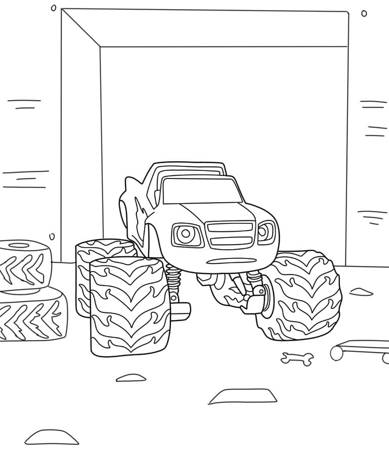 Blaze e le Mega Macchine (6) da colorare