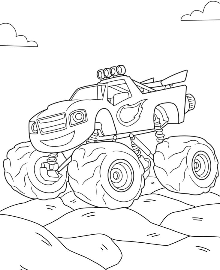 Blaze e le Mega Macchine (8) da colorare