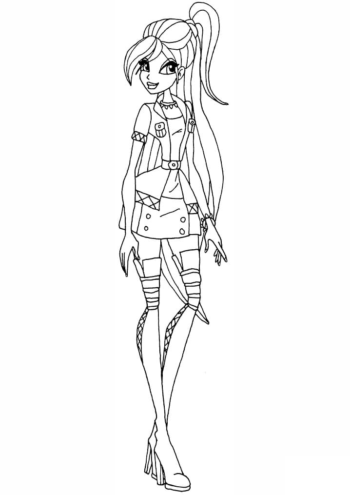 Bloom adorabile del Winx Club da colorare