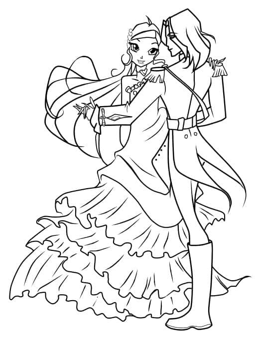 Bloom e Skye del Winx Club da colorare