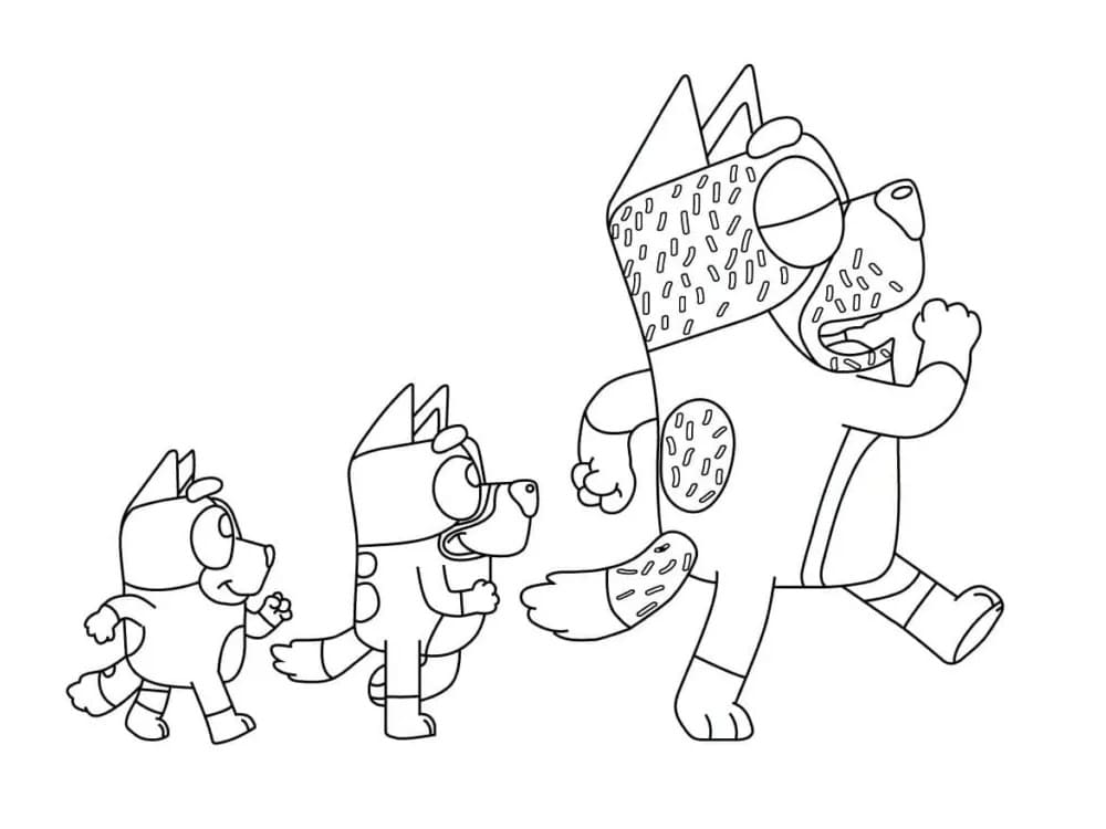 Bluey stampabile gratis da colorare