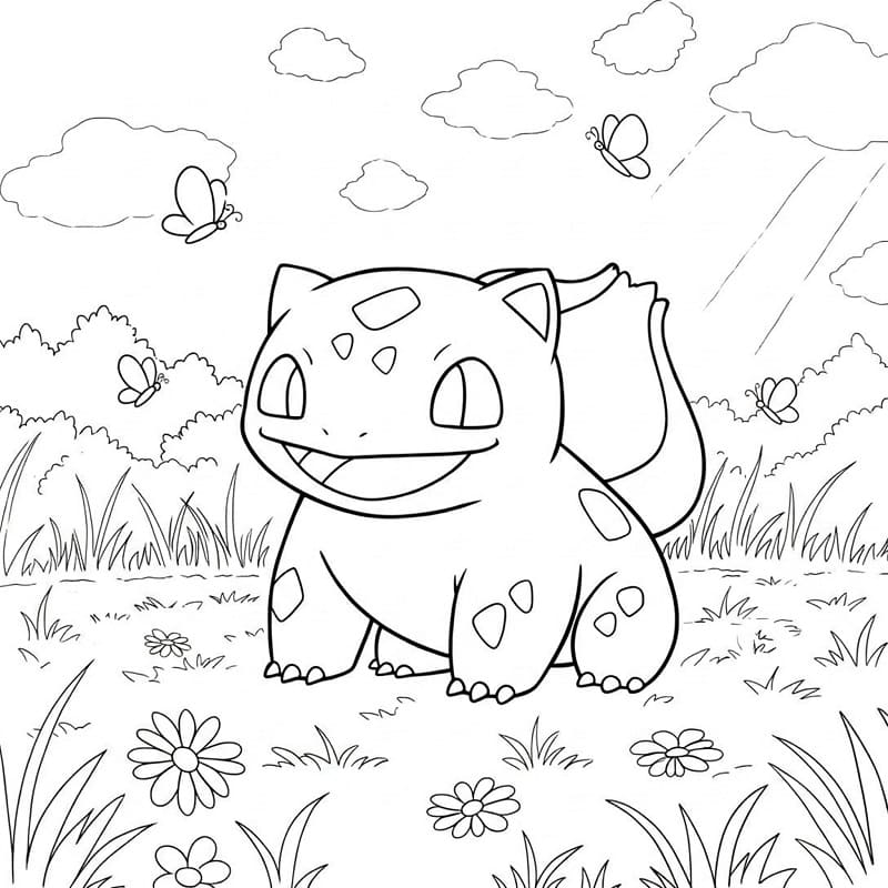 Bulbasaur Fantastico da colorare