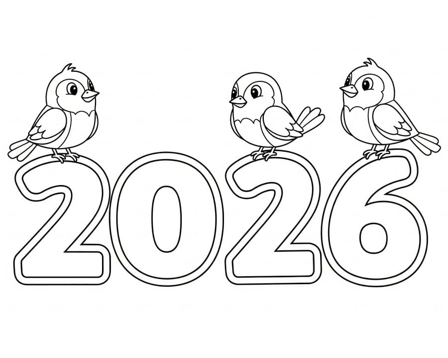 Buon Anno 2026 da Stampare da colorare