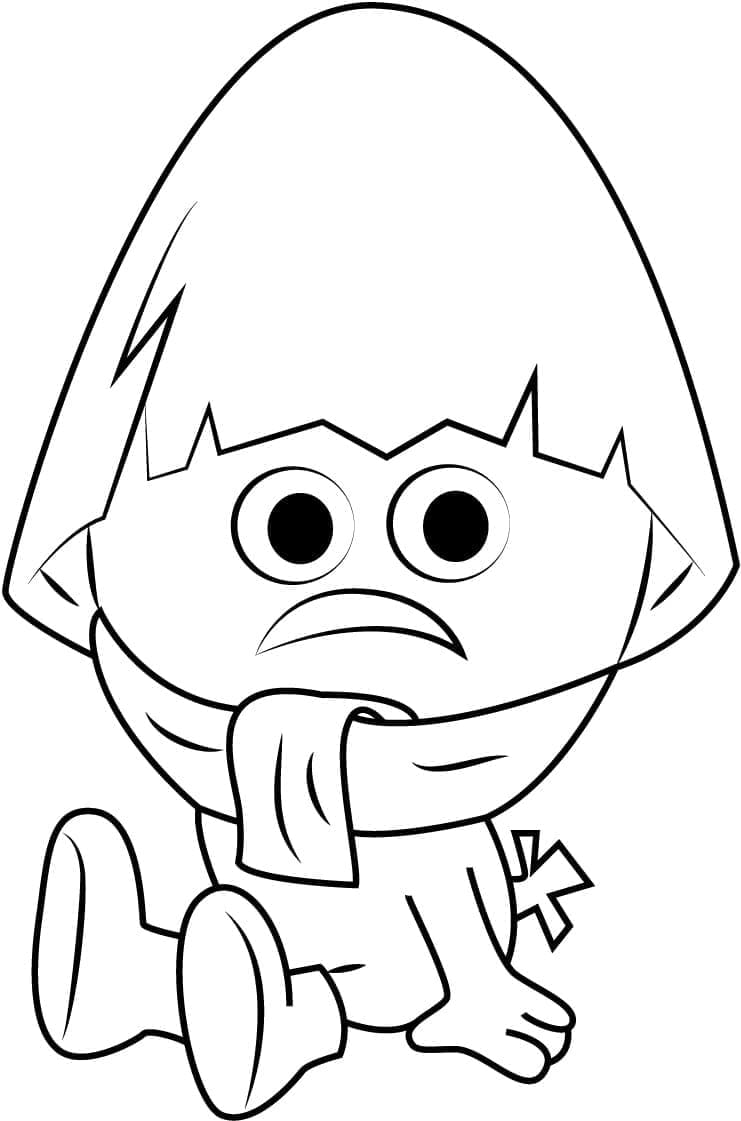 Calimero Confuso da colorare