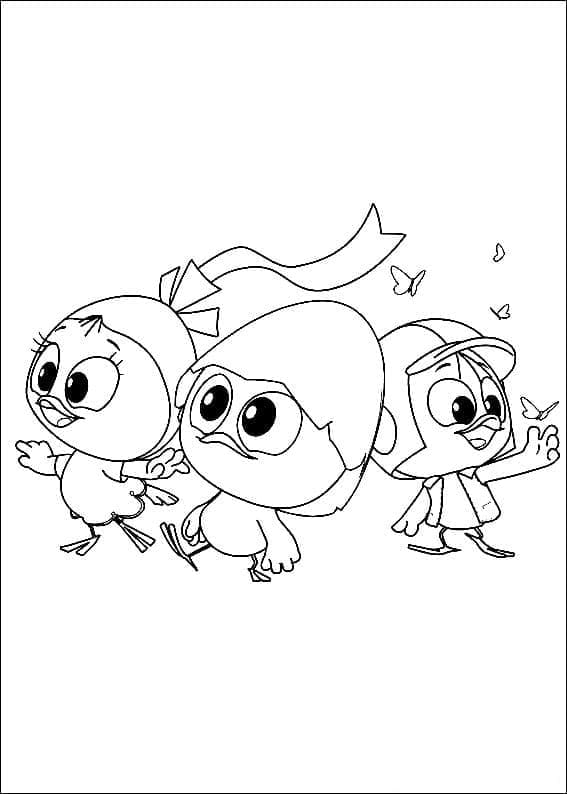 Calimero, Priscilla e Valeriano da colorare