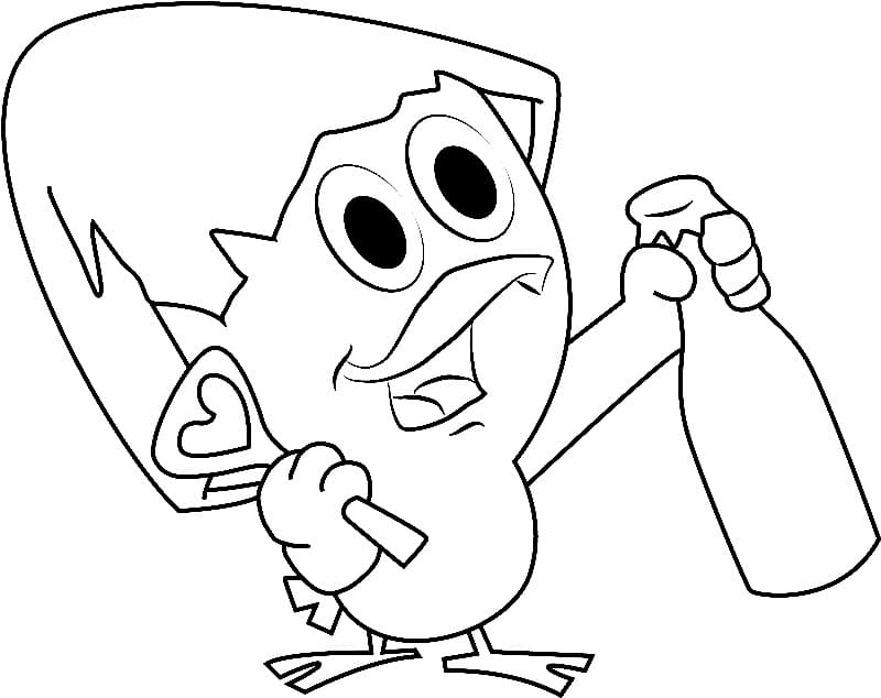 Calimero con Biberon da colorare