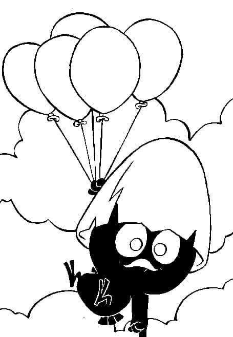 Calimero nel Cielo da colorare