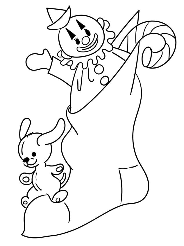 Calza Natalizia Dolcissima da colorare