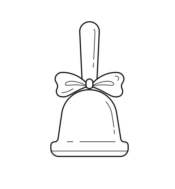 Campana di Natale Babbo Natale da colorare