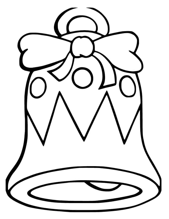 Campana di Natale Carina da colorare