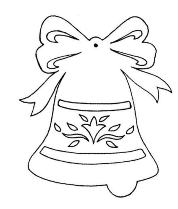 Campana di Natale Molto Semplice da colorare