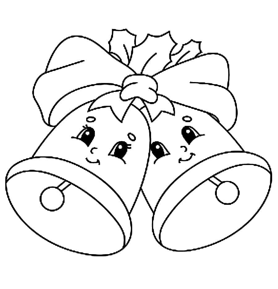 Campana di Natale da colorare