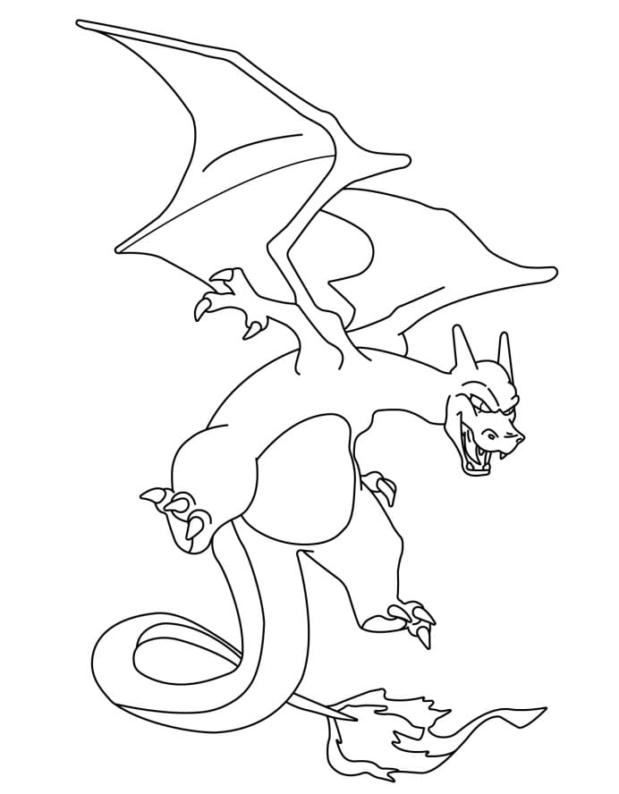 Charizard Cool da colorare