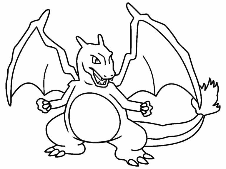 Charizard Pokémon Stampabile da colorare