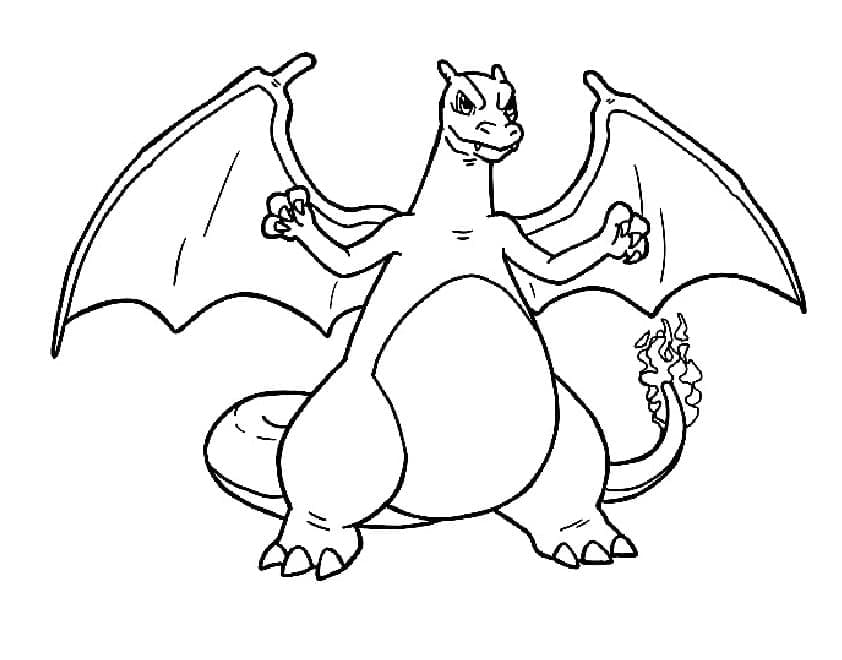 Charizard Potente da colorare