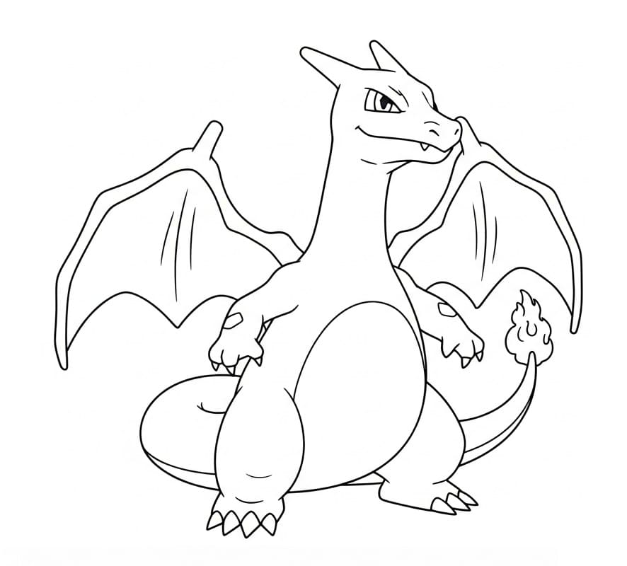 Charizard Straordinario da colorare