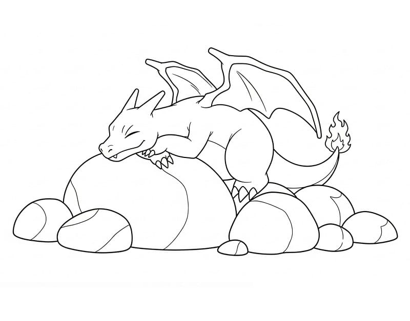 Charizard che Dorme da colorare