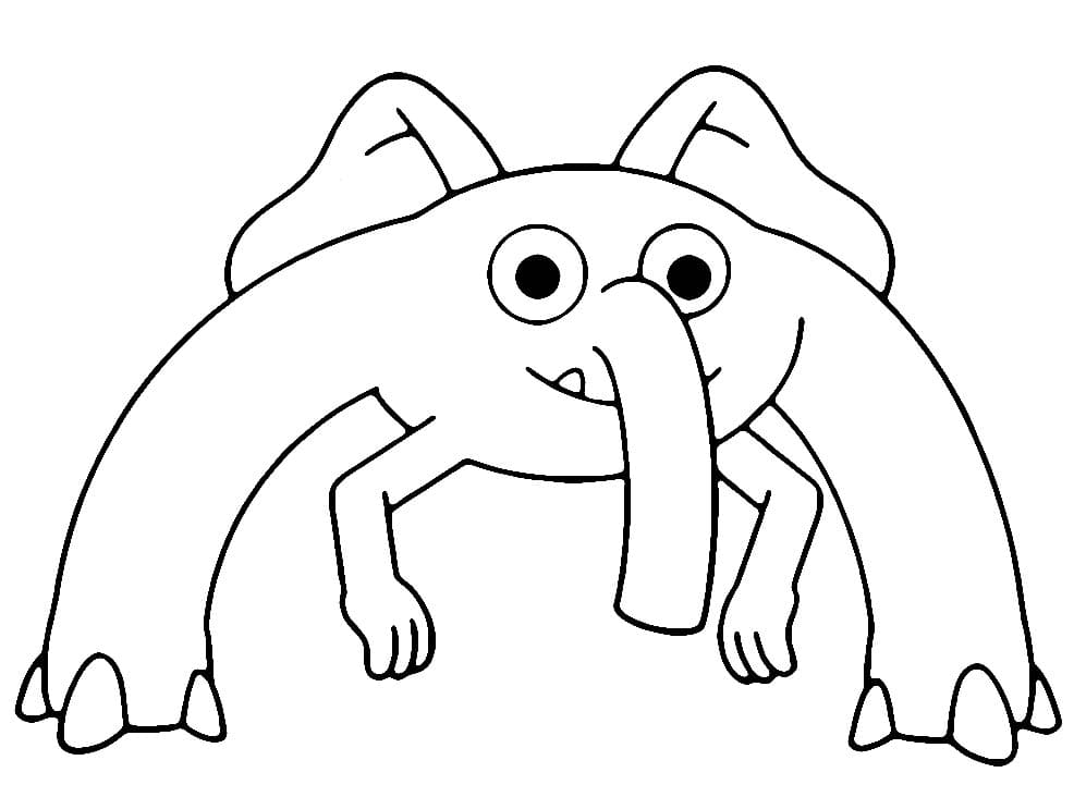 Coach Pickles di Garten of Banban da colorare