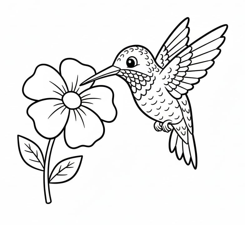 Colibrì Regalo da colorare