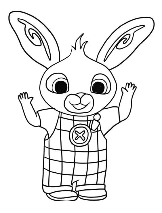 Coniglietto Bing allegro da colorare
