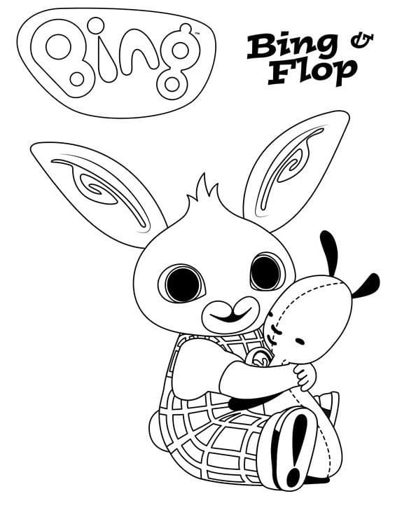 Coniglietto Bing e un amico da colorare