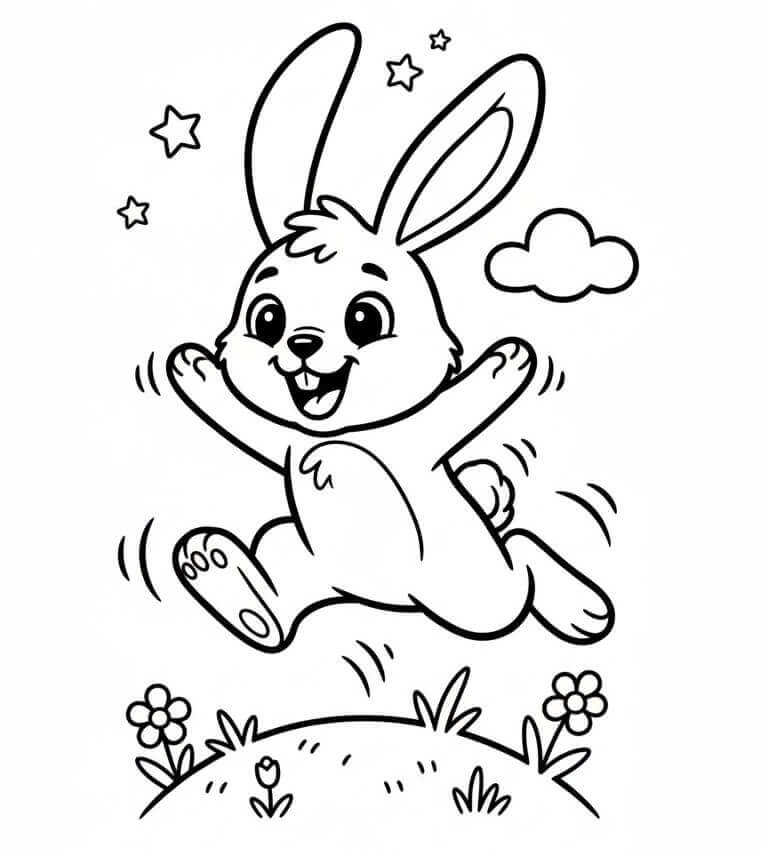 Conigli da colorare