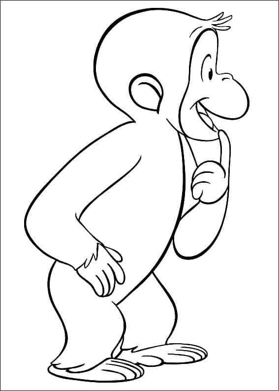 Curioso come George Stampabile per Piccoli da colorare