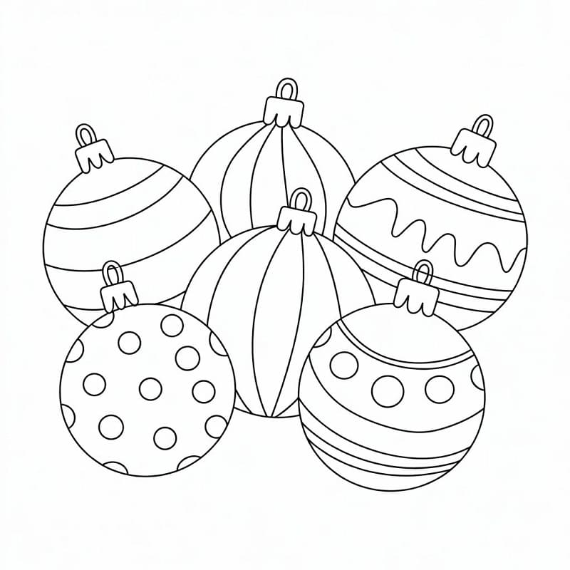 Design Palline di Natale da colorare