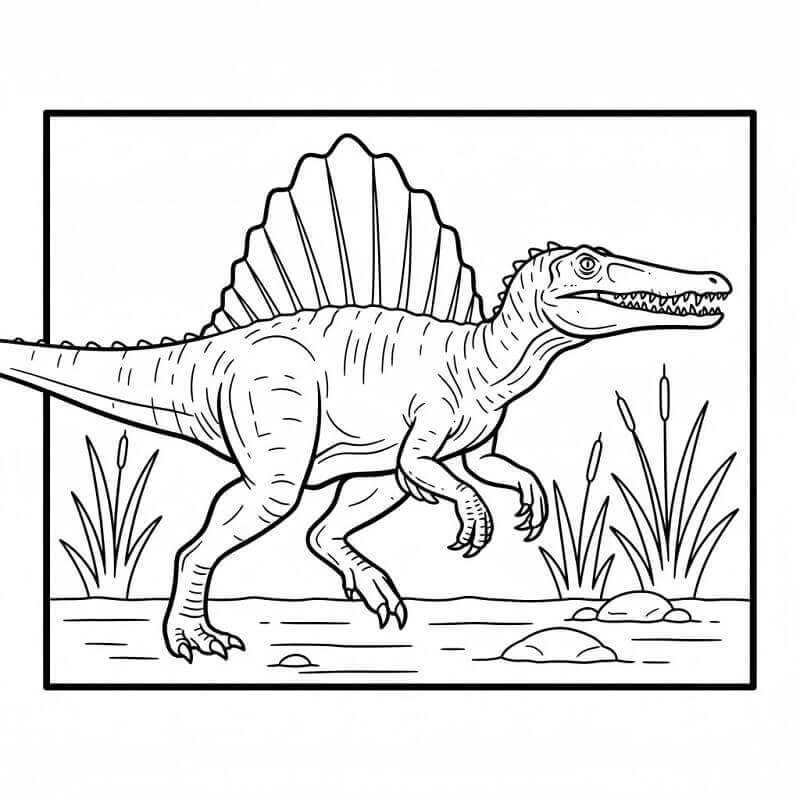 Dinosauro Spinosauro da colorare